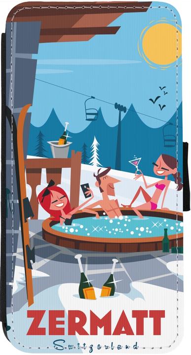 Produktbild PhoneLook Hülle Wallet schwarz Zermatt Mountain Jacuzzi (Apple iPhone 13)