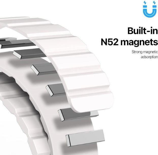 Produktbild Dux Ducis OA Armband Apple Watch 38mm/40mm/41mm - Weiss (38 mm, 40 mm, 41 mm, Silikon, Apple Watch Series 2, Apple Watch Series 1, Apple Watch Series 3, Apple Watch Series 4, Apple Watch Series 5, Apple Watch Series 6, Apple Watch Series 7, Apple Watch Series 8, Apple Watch Series 9, Apple Watch SE)