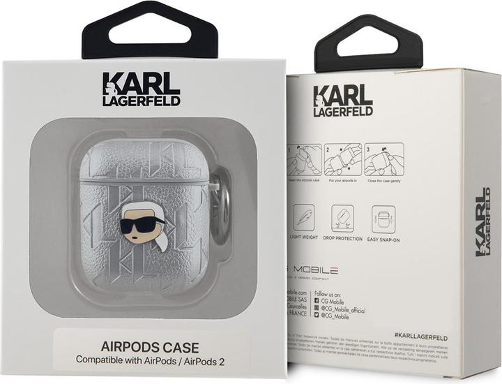 Actual product image Karl Lagerfeld AirPods 1/2 PU Embossed Karl Head Case (Headphone sleeve)