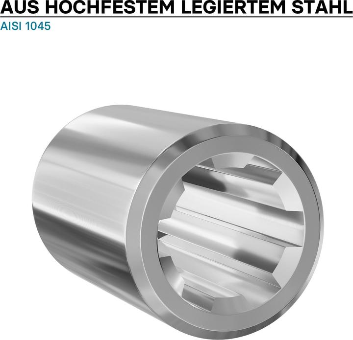 Produktbild Wiltec Zapfwellen Buchse B-Typ 65mm für Vielkeilwelle PTO-Shaft 1 3/8" Z6 6 Nut Traktor (Rasentraktor, Traktorzubehör)