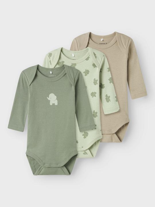 Produktbild Name it Nbmbody 3p Ls Sea Foam Elephant Noos (56)