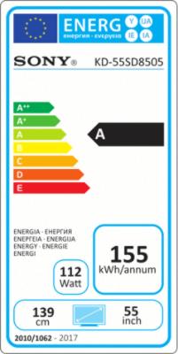 Energy Label Sony Kd-55sd8505 (55", LCD, 4K)