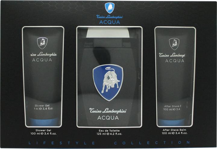 Actual product image Tonino Lamborghini Set Acqua Edt 125Ml + Balm 100Ml + 100Ml (Eau de toilette, 125 ml)