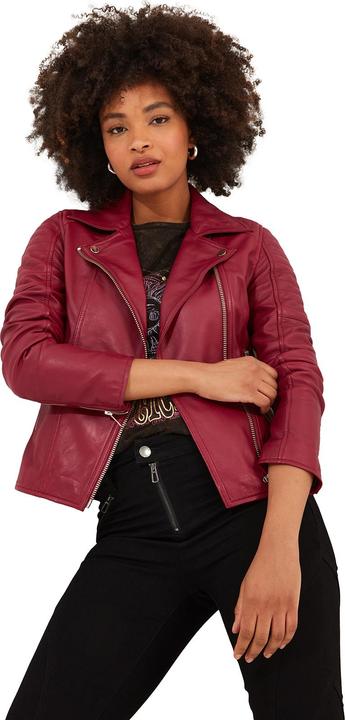 Produktbild Joe Browns Raspberry Leather Biker Jacket (38)