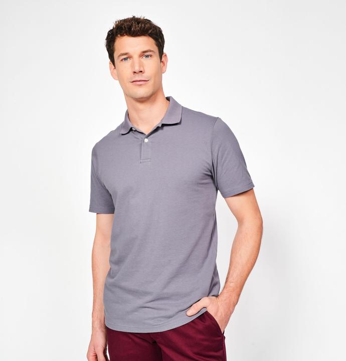 Immagine prodotto Inesis Herren Golf Poloshirt kurzarm 100 % Baumwolle - MW100 dunkelgrau (XXL)