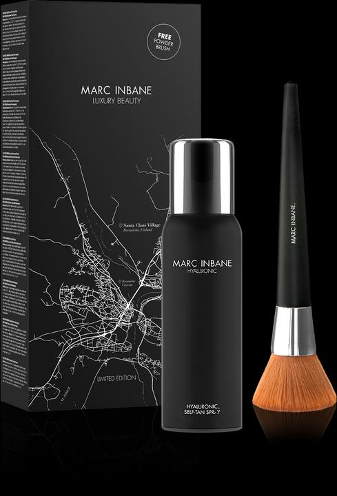 Produktbild Marc Inbane X-Mas Set Hyaluronic Self Tanning Spray + Free Powder Brush - 100 ml (Selbstbräunungsspray, 100 ml)