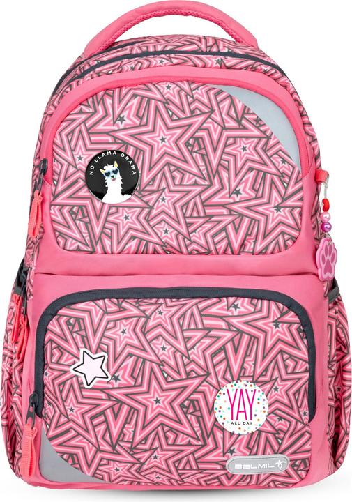 Belmil Maxi Pack Schulrucksack mit Brustgurt 2tlg. Set "Love Star (22 l)