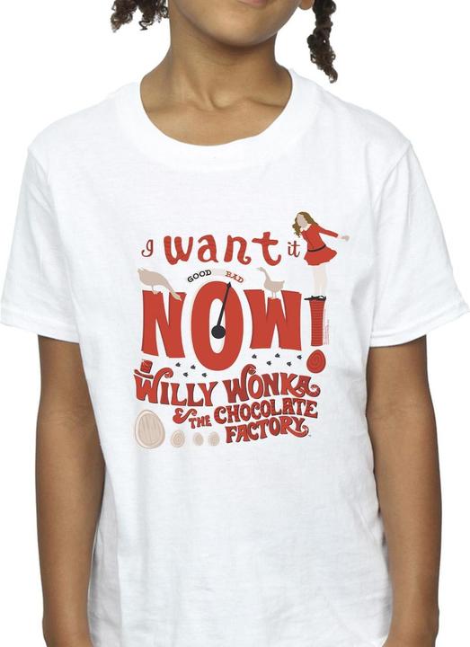 Immagine prodotto Willy Wonka & the Chocolate Factory Verruca Salt I Want It Now Maglietta Ragazze (140, 146)