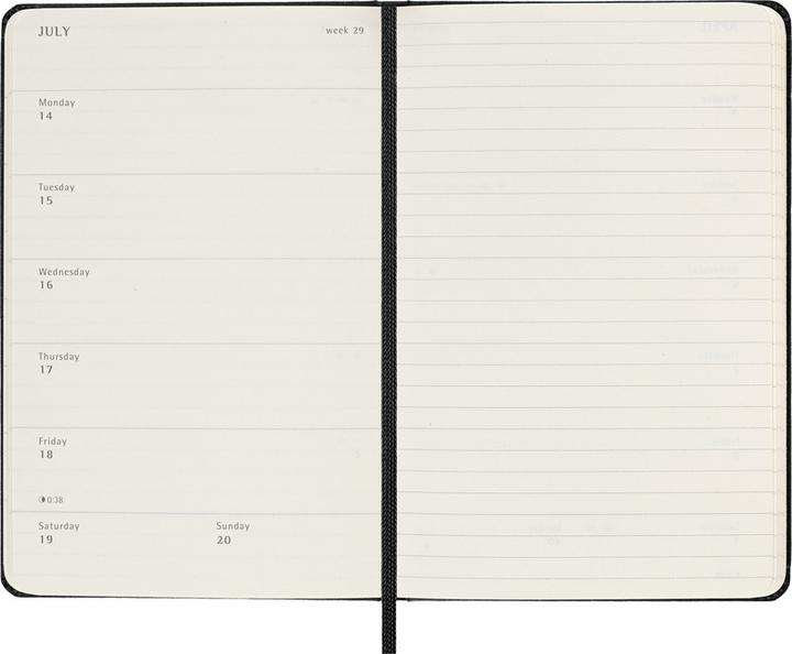 Productafbeelding Moleskine Wekelijkse agenda (A6, Pocket, Engels)