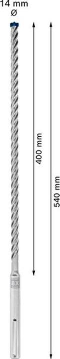 Produktbild Bosch Professional Zubehör EXPERT SDS max-8X Hammerbohrer, 14 x 400 x 540 mm (14 Millimeter)