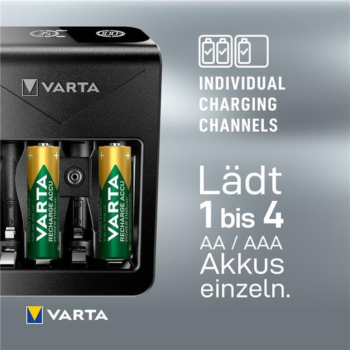Produktbild Varta LCD Plug Charger+ (1 Stk., AA, 2100 mAh, Ladegerät inkl. Akku)