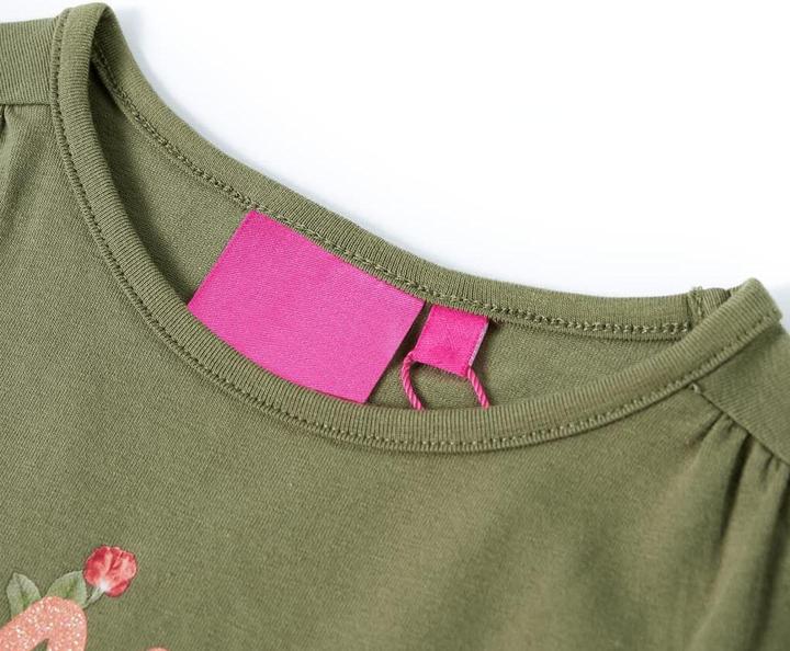 Produktbild VidaXL Kinder-Langarmshirt Khaki 92,Material: 95 % Baumwolle. 5 (92)