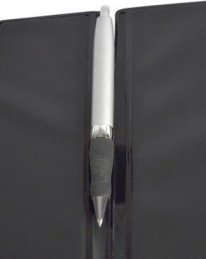 Actual product image Elba Porte-bloc double "ÉLÉGANCE", DIN A4, noir en PVC expansé avec rabat, Pince latérale pour maintenir (A4)