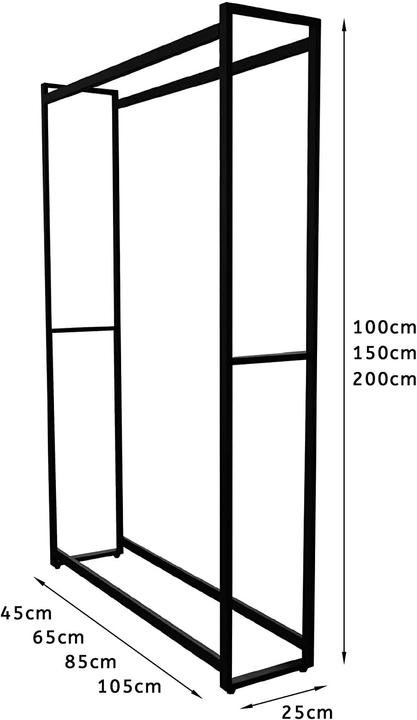 Actual product image Montixx Firewood Rack, H150xW65xD25cm