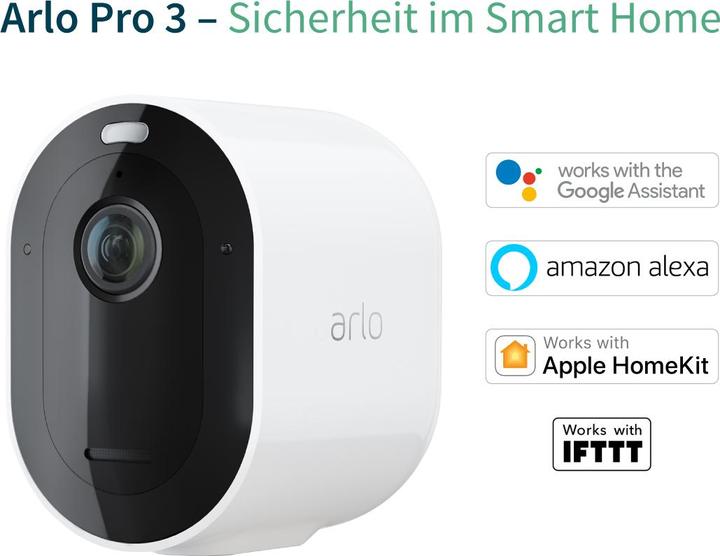 Immagine prodotto Arlo Pro 3 Spotlight, telecamera aggiuntiva bianca (2560 x 1440 Pixels)