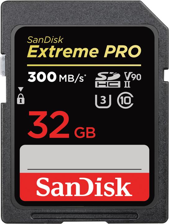 Actual product image SanDisk Extreme PRO SDHC" UHS-II (32 GB, SDHC, U3, UHS-II)