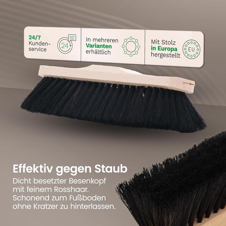 Actual product image Novaliv 2X Zimmerbesen Rosshaar Handbesen feines Tierhaar Schweifhaar (2, Zimmerbesen) (2 pcs.)
