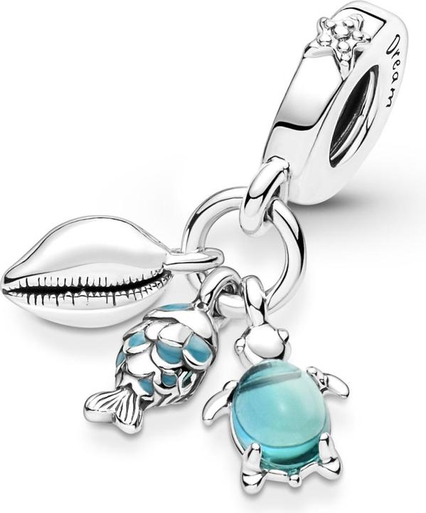 Actual product image Pandora Fish Sea turtle Mussel (Silver 925, Enamel)
