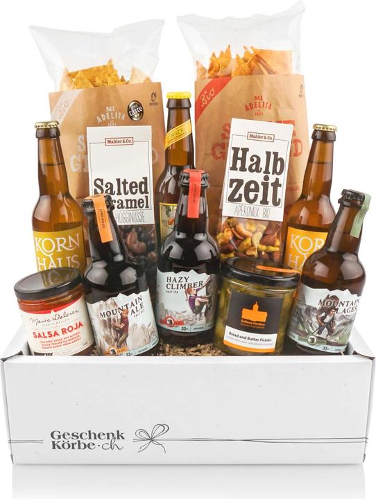 Actual product image Geschenkkörbe CH Beer & Chips" gift basket