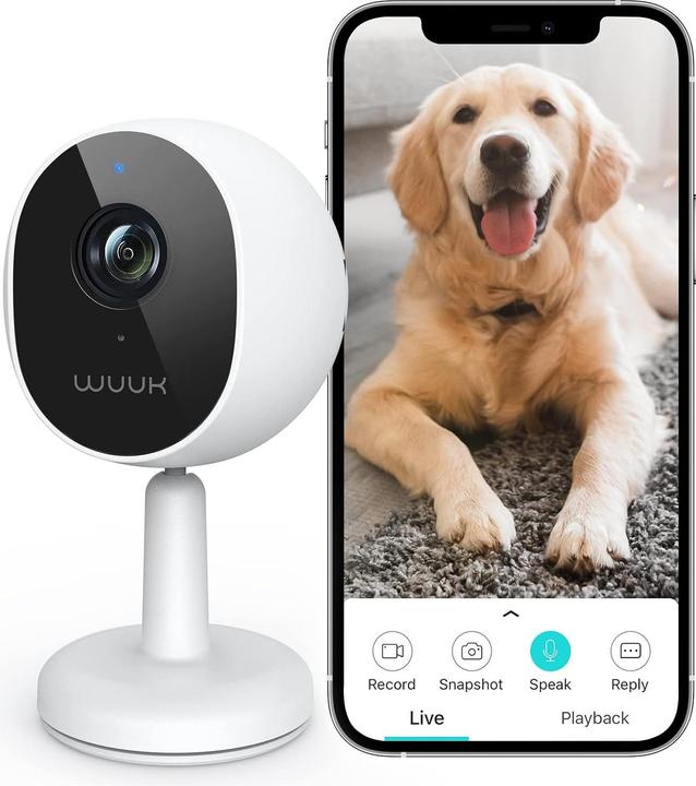Produktbild WUUK 4MP/2.5K Innenüberwachungskamera mit App und magnetischem Standfuss