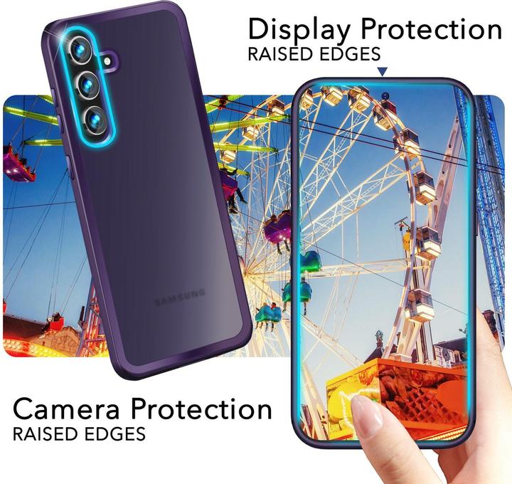 Actual product image Nalia Semi-transparent hybrid cover with protective frame (Samsung Galaxy S24)