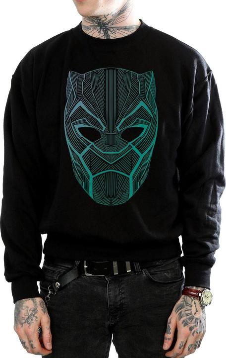 Immagine prodotto Felpa in cotone con maschera tribale Black Panther Uomo (S)