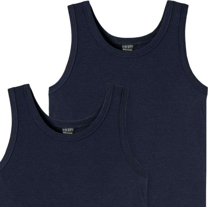 Actual product image Schiesser Pack of 4 Teens Boys - 95/5 Organic Cotton Undershirt (164)