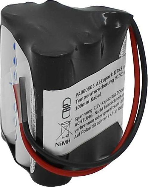 XCell Batterie d'appareil de mesure NiMH 7,2V 2000mAh pour BAMO IER MUDline TGS Mesureur de niveau de boue (2000 mAh)