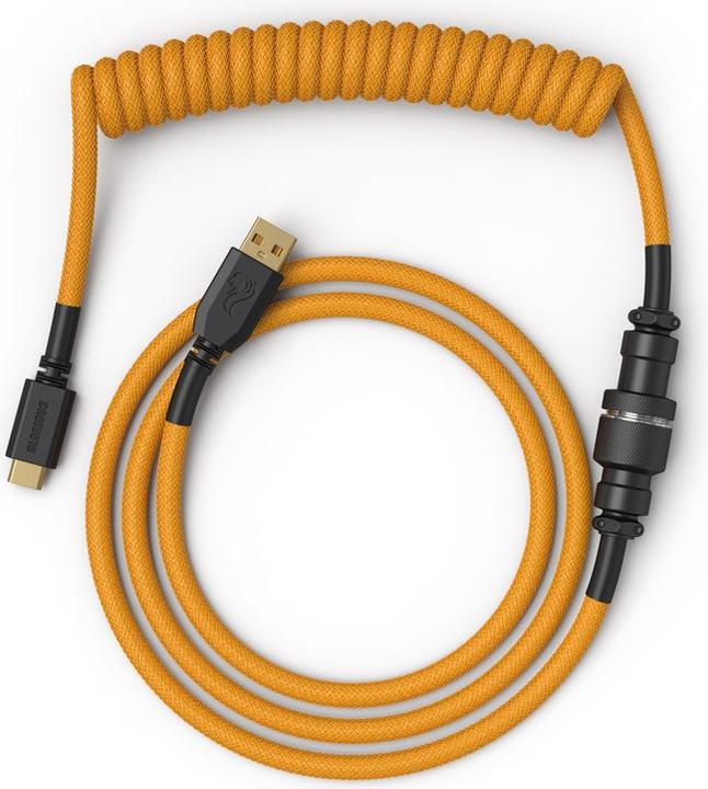 Actual product image Glorious PC Gaming Race Coiled Cable Glorious Gold, USB-C auf USB-A Spiralkabel