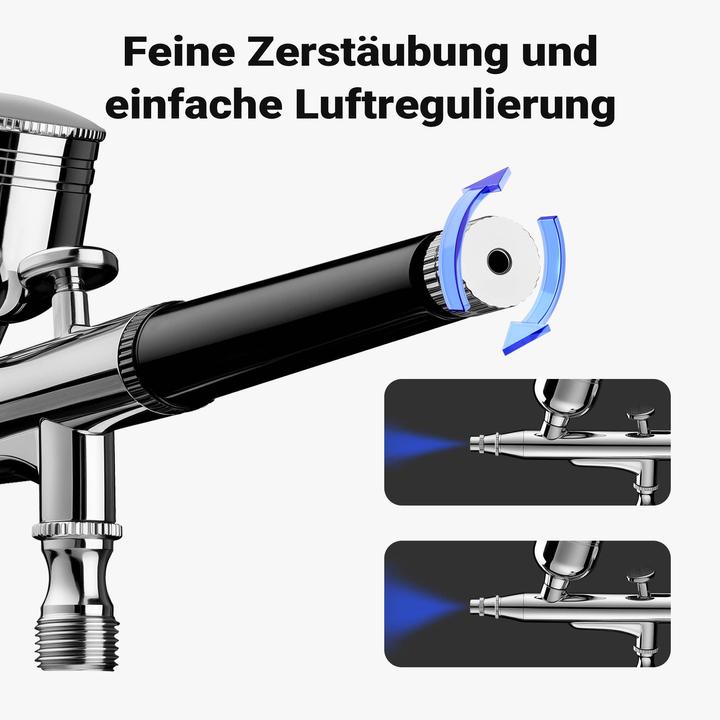 Produktbild Wiltec Kompressor Zubehör Set 2,8bar Airbrush Set 12V Druckluft Air Brush