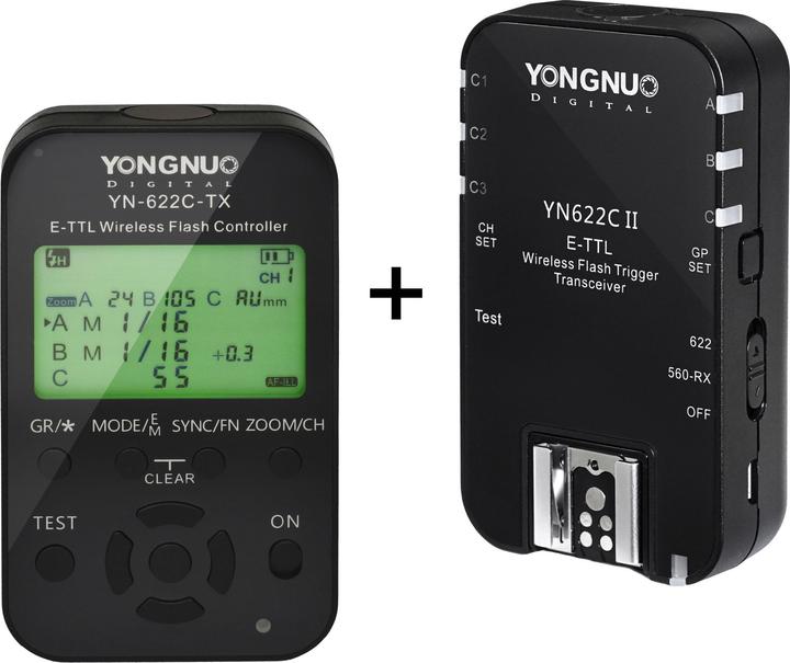 Actual product image Yongnuo YN-622C-kit i-TTL wireless flash trigger kit (Flash unit battery)