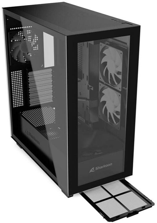 Actual product image Sharkoon Rebel C60 RGB ATX Black (ATX, mATX, Mini-ITX)
