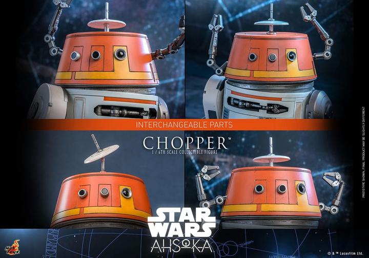 Actual product image Hot Toys Star Wars: Ahsoka Action Figure 1/6 Chopper 18 cm
