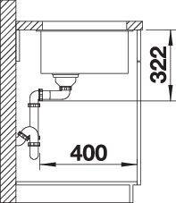 Image du produit Blanco Subline 700-U Level (Evier sous plan, 73 cm, 46 cm)