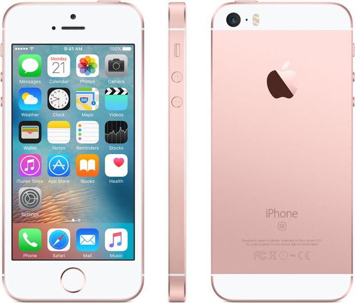 Apple iPhone SE (64 GB, Rose Gold, 4", Single SIM, 12 Mpx, 4G)