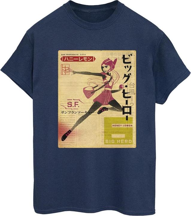 Disney Big Hero 6 Baymax Honey Lemon Newspaper TShirt (XXL)