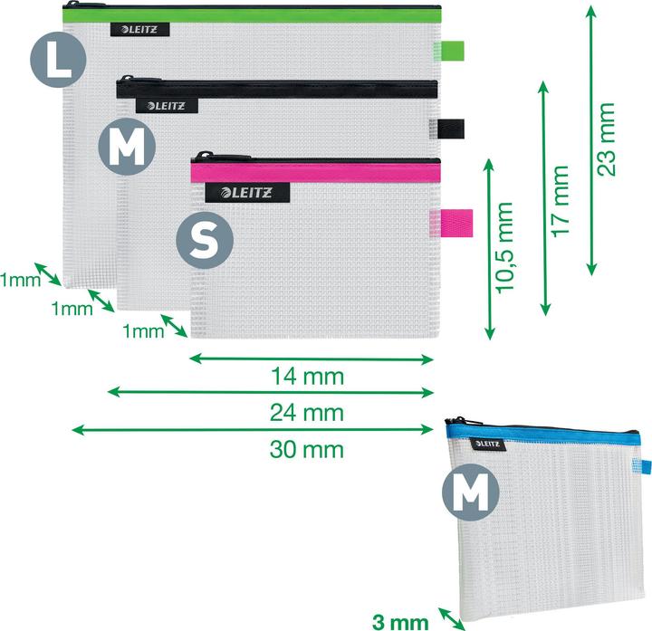 Image du produit Leitz Pochette à fermeture éclair WOW (A4+, 4 x)