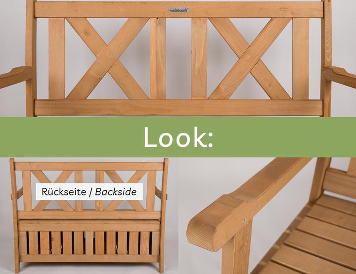 Produktbild Needs&Wants Gartenbank "Chesty3" mit Truhe u. Abdeckung, Tanne (braun)