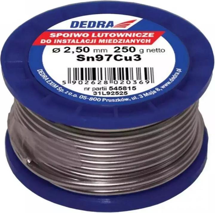 Dedra Soldeerbindmiddel 2,5 mm Sn97Cu3 250 g - 31L92525 (Soldeerbout)