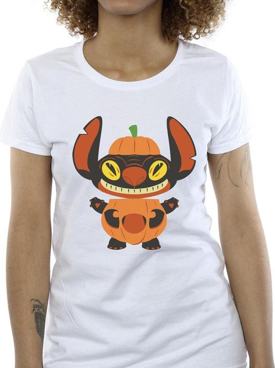 Actual product image Disney Womens/Ladies Lilo & Stitch Pumpkin Costume Cotton T-Shirt (XXL)