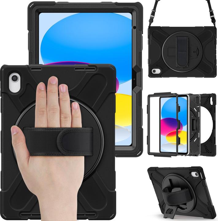 Image du produit DLH étui Renforcé Avec Bandoulière, Poignée Rotative Et Support (Ipad 10)