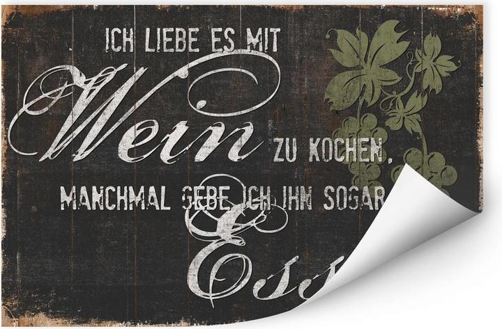 Immagine prodotto Trenddeko Amo cucinare con il vino (80 x 50 cm)