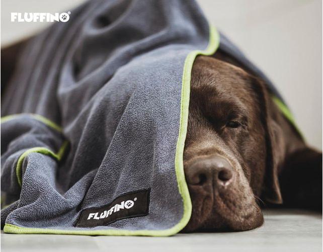 Actual product image Fluffino Set of 2 dog towels (L, Dog coat)