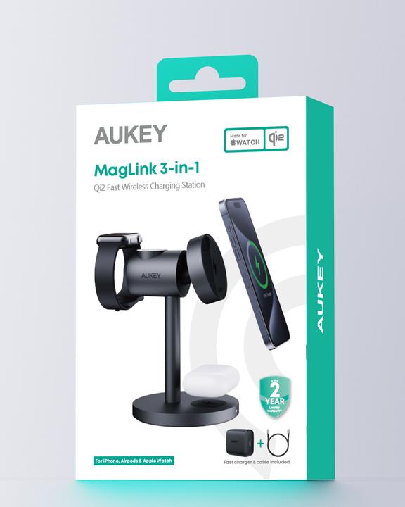 Actual product image Aukey MagLink 3-in-1 (15 W)