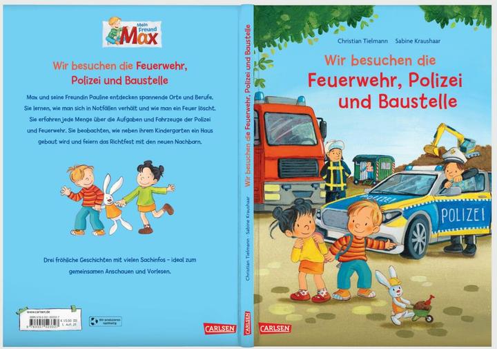 Actual product image Max picture books: We visit the fire brigade, police and building site (German)