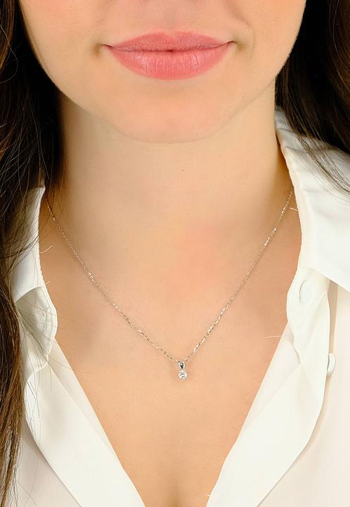 Immagine prodotto Muau Rimorchio (Oro bianco 750 diamante 0,02ct. 9x5 mm)