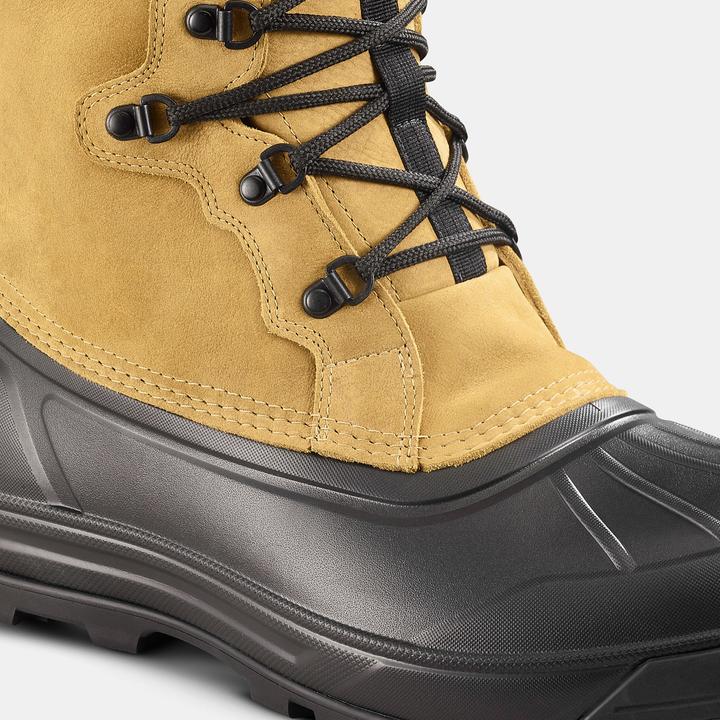 Actual product image Quechua Men's leather snow boots with laces warm waterproof winter hiking boots - SH900 (43)