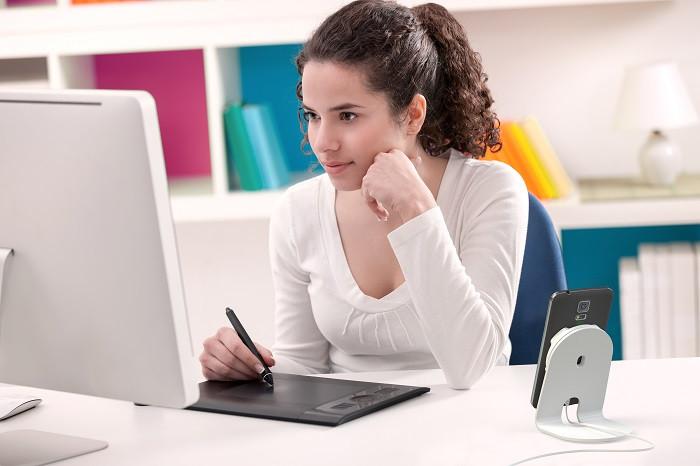 Image du produit Exelium UP Station de charge mobile de bureau, blanc