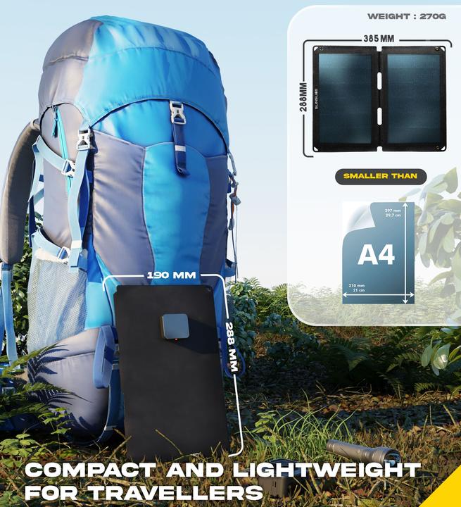 Image du produit Sunslice Panneau solaire portable "Fusion Flex 12" (12 W, 0.24 kg)