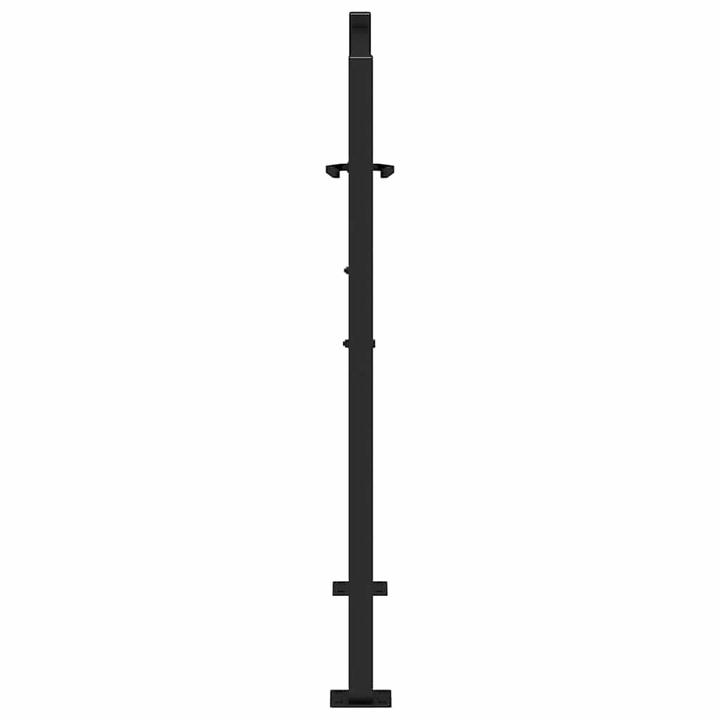 Actual product image VidaXL Garden gate black 105x105 cm steel leaf design fence gate outdoor gate